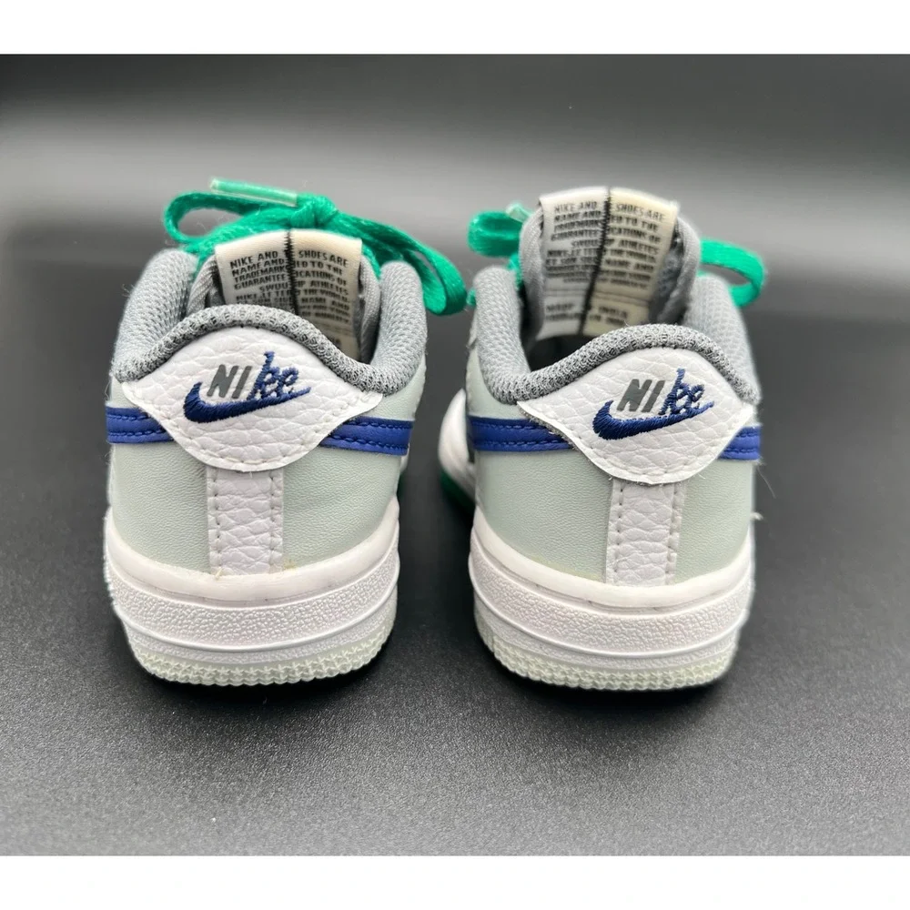 Nike Air Force 1 Low Toddler Sneakers Grey White Blue Green Streetwear Shoes